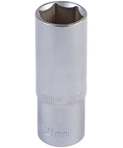 Удлиненная торцевая насадка MASTERTOOL 1/2, 21 мм, 6-гранная CRV, фото  | SNABZHENIE.com.ua
