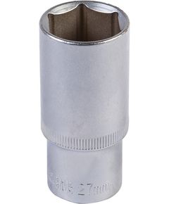 Насадка торцева 6-гранна подовжена MASTERTOOL 1/2 27 мм CRV 78-0527, фото  | SNABZHENIE.com.ua