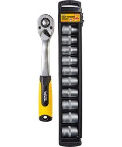 Набор торцевых насадок MASTERTOOL 1/2 8-19 мм, трещотка 72Т, 11 шт., фото  | SNABZHENIE.com.ua