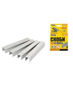 Скобы каленые MASTERTOOL 14 мм, 1000 шт., фото  | SNABZHENIE.com.ua