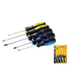 Набор отверток MASTERTOOL 5 шт PH0, PH1, PH2, SL5, SL6, фото  | SNABZHENIE.com.ua