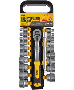 Набор торцевых насадок MASTERTOOL CRV 3/8, 21 шт, удлинитель 150 мм, фото  | SNABZHENIE.com.ua