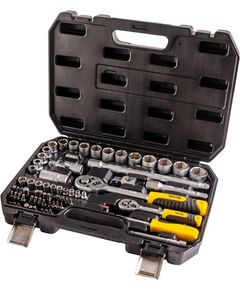 Набор торцевых насадок MASTERTOOL CrV, 72 шт с трещоткой в кейсе 78-5072, фото  | SNABZHENIE.com.ua