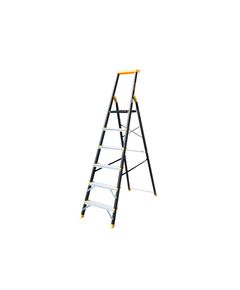 Сходи MASTERTOOL, сталь/алюміній, 6 ступенів, 1282 мм, 150 кг, фото  | SNABZHENIE.com.ua