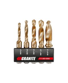 Набор сверл-метчиков GRANITE HSS M4-M10 мм, 5 предметов, фото  | SNABZHENIE.com.ua