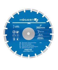 Диск алмазний сегментний 350x25,4 мм для асфальту та бетону HOEGERT HT6D748, фото  | SNABZHENIE.com.ua