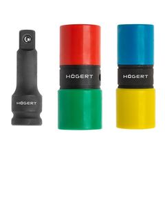 Набор ударных головок 17-22 мм и удлинитель 1/2 CrMo HOEGERT HT4R006, фото  | SNABZHENIE.com.ua