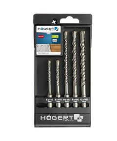 Набор сверл по бетону SDS+ 5 шт. (5-10 мм) HOEGERT HT6D370, фото  | SNABZHENIE.com.ua