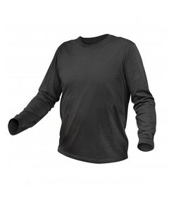 Футболка HOEGERT с длинным рукавом, хлопковая, графитовая, 2XL, фото  | SNABZHENIE.com.ua