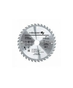 Пильный диск по дереву 216x36Tx30, Mn65, HOEGERT HT6D786, фото  | SNABZHENIE.com.ua