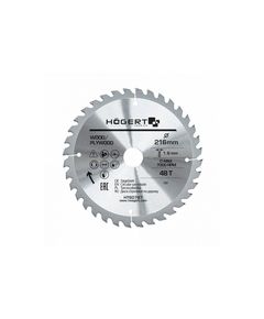 Пильний диск по дереву 216x48Tx30 Mn65 HOEGERT HT6D787, фото  | SNABZHENIE.com.ua