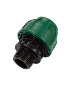 Муфта до водяних пластикових труб з зовнішньою різьбою 25мм-3/4 FLO поліпропіленова, для тиску 1 МПа, фото  | SNABZHENIE.com.ua