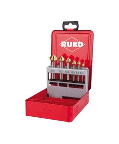 Набор зенкеров HSS TiN 6 шт. DIN 335, 90° (6,3-20,5 мм) RUKO 102152TR, фото  | SNABZHENIE.com.ua