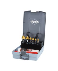 Набір зенкерів HSS TiN 1/4, 6 шт. в кейсі RUKO, DIN 335, C 90°, фото  | SNABZHENIE.com.ua