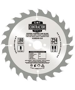 Пильный диск 190x30 мм, Z 24, по дереву Contractor CMT K19024M-X10, фото  | SNABZHENIE.com.ua
