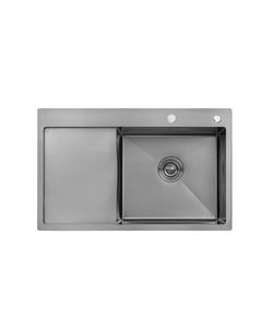 Кухонна мийка Kroner KRP Schwarze 7849RHM PVD (3,0/1,0 мм), фото  | SNABZHENIE.com.ua