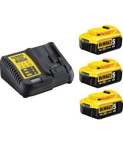 Зарядний пристрій DeWALT DCB115P3 з 3 акумуляторами DCB184 5 Ач, фото  | SNABZHENIE.com.ua