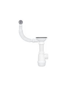 Сифон ANIplast 3 1/2''х40 мм для кухонної мийки, круглий перелив A0142SEU, фото  | SNABZHENIE.com.ua