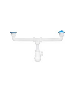 Сифон двойной ANIplast 1 1/2 40 мм для мойки A3000VEU, фото  | SNABZHENIE.com.ua