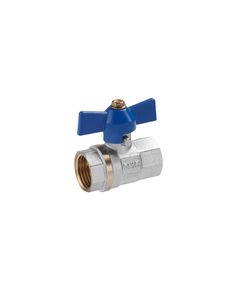 Кран шаровой Valves 1/2 ВВ PN30 с синей бабочкой, фото  | SNABZHENIE.com.ua
