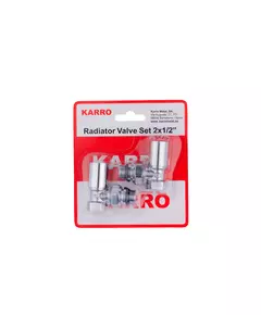 Комплект радиаторных угловых кранов верхние Karro 1/2" KR-32001 хромированные, фото  | SNABZHENIE.com.ua