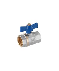 Кран шаровой Valves 3/4 ВВ PN30 с синей бабочкой, фото  | SNABZHENIE.com.ua