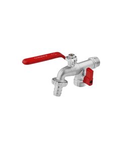 Кран для полива 2 выхода Karro 1/2x3/4 PN40 латунь, никель, фото  | SNABZHENIE.com.ua