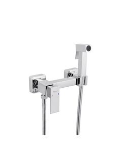Набор для гигиенического душа со смесителем Kroner KRP Kubus CHR052, фото  | SNABZHENIE.com.ua