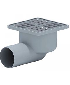 Трап ANIplast 50 мм с горизонтальным выпуском и решеткой 10x10 см TQ5102EU, фото  | SNABZHENIE.com.ua