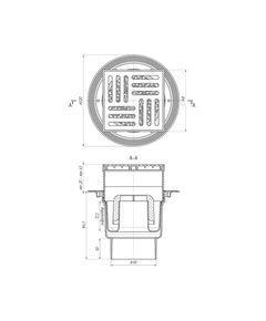 Трап ANIplast 110 мм с вертикальным выпуском и решеткой 15x15 см TA1710EU, фото  | SNABZHENIE.com.ua