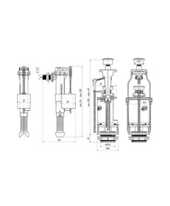 Комплект для бачка унитаза ANIplast FV8010СEU с боковой подводкой 1/2, фото  | SNABZHENIE.com.ua