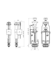 Комплект ANIplast для унитаза с нижним подводом и штуцером, фото  | SNABZHENIE.com.ua