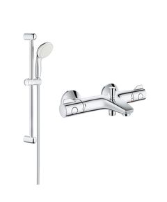 Смеситель для ванной Grohe Grohtherm 800 с душевым гарнитуром, фото  | SNABZHENIE.com.ua