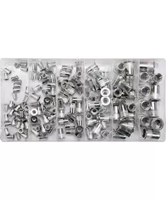 Нитогайки алюминиевые; набор М3 - М10, 150 шт. в футляре YATO (YT-36460), фото  | SNABZHENIE.com.ua