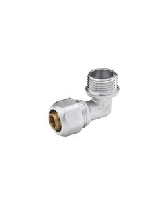 Колено металлопластиковое Karro 16x1/2 РН никелированное, фото  | SNABZHENIE.com.ua