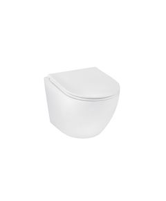 Унитаз Kroner Harz WHI493736 RIMLESS с сиденьем Slim Duroplast, Soft-close, фото  | SNABZHENIE.com.ua