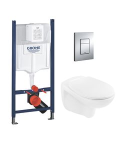 Комплект 4 в 1: Інсталяція Grohe Rapid SL, унітаз без обідка, панель Even, фото  | SNABZHENIE.com.ua