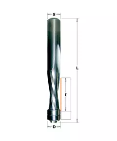 Фреза спіральна обгінна з нижнім підшипником 12,7 x 42 x 114 мм, хвостовик 12 мм CMT (190.127.11B), фото  | SNABZHENIE.com.ua