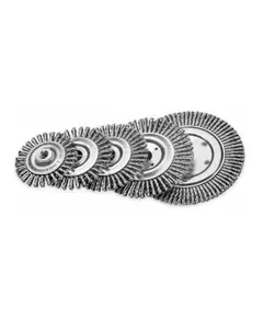 Щетка дисковая для сварщиков 125 х 6 х 22,2 мм скрученная жгутами стальная проволока 0,5 мм 12500 об/мин LESSMANN (47320140)