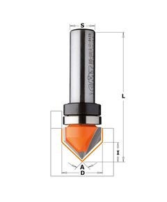 Фреза V-образная с подшипником 90°, 19x16x55,5 мм, CMT 6 мм 715.190.11B, фото  | SNABZHENIE.com.ua