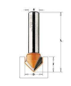 Фреза V-образная 90° 19x16x63,5 мм, хвостовик 12 мм CMT 915.690.11, фото  | SNABZHENIE.com.ua