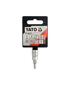 Головка торцева YATO HEX M4, 1/4, довжина 37 мм, фото  | SNABZHENIE.com.ua