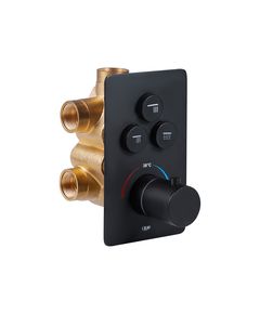 Смеситель термостатический для душа Qtap Votice 6443T105NKB на 3 потребителя, фото  | SNABZHENIE.com.ua