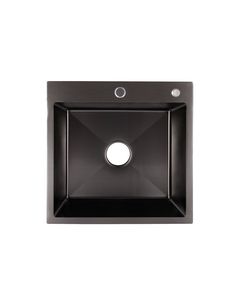 Кухонная мойка Lidz H5050B черная матовая, фото  | SNABZHENIE.com.ua