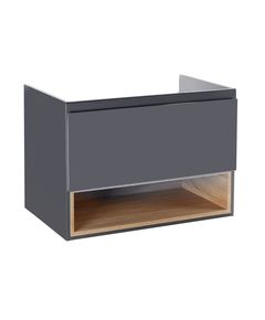 Тумба подвесная Qtap Robin 800x580, графит/белый дуб, фото  | SNABZHENIE.com.ua