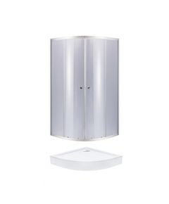 Набор Lidz: душевая кабина Latwa SC80x80.SAT.LOW.GR и поддон QT ROBIN, фото  | SNABZHENIE.com.ua