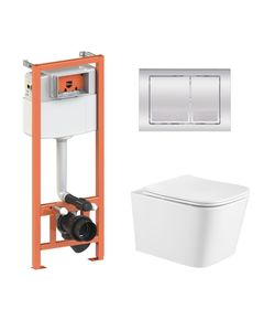 Комплект: Унитаз Qtap Crow Ultra Quiet + Инсталляция 4в1 Nest Chrome, фото  | SNABZHENIE.com.ua