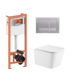 Комплект: Унитаз Qtap Crow Ultra Quiet + Инсталляция Nest 4в1 Satin, фото  | SNABZHENIE.com.ua