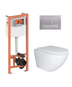 Комплект Qtap Robin Ultra Quiet 4в1 с инсталляцией и квадратной клавишей, фото  | SNABZHENIE.com.ua