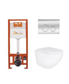 Комплект: Унітаз Qtap Robin Ultra Quiet + Nest інсталяція 4в1 Chrome, фото  | SNABZHENIE.com.ua